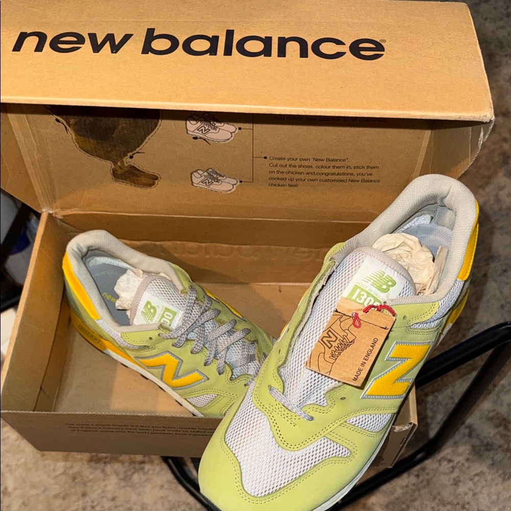New Balance Men's Lime and Mustard Sneakers 11.5 - Picture 3 of 3